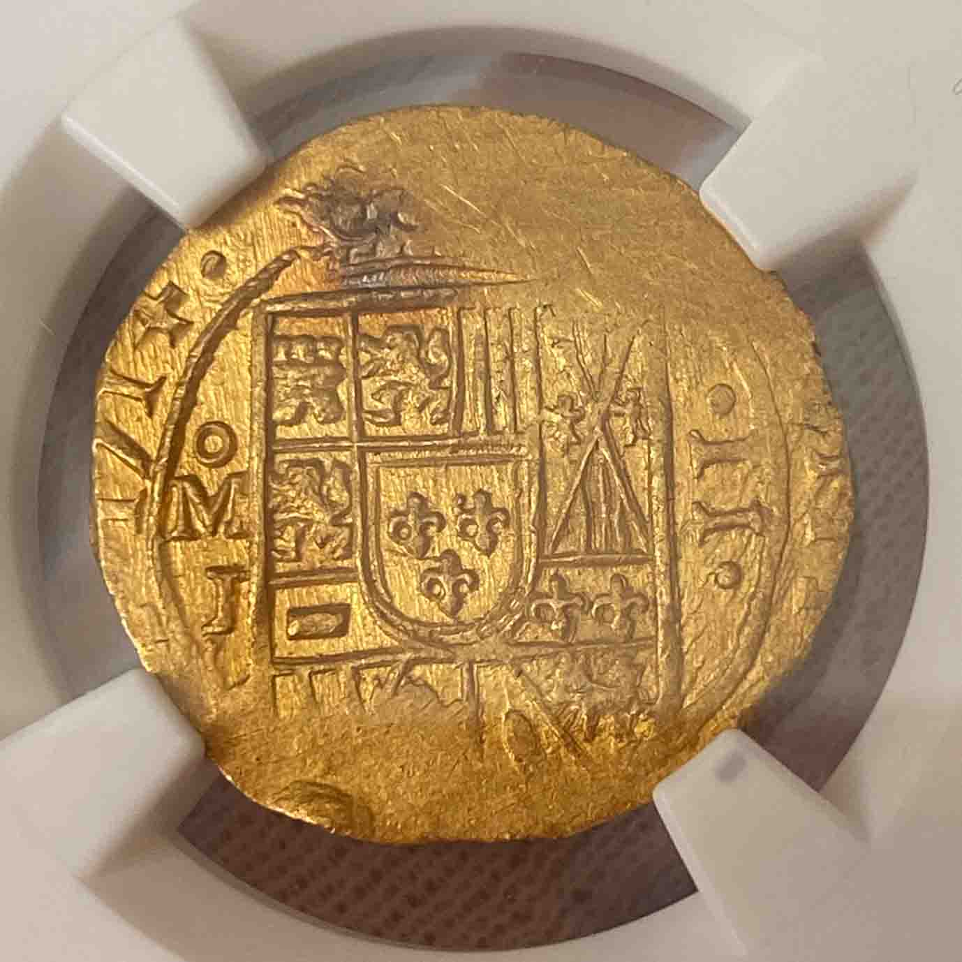 ☆メキシコ ２エスクード金貨 （沈没船の財宝・1715） 6.8g 1714 MS63 